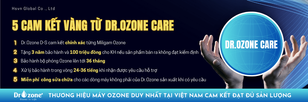 Banner 5 cam kết vàng của dr ozone care