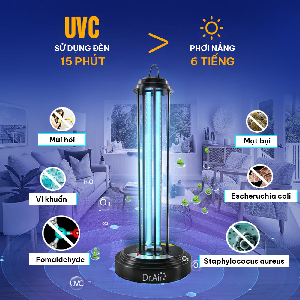 Đèn UV khử trùng không khí Dr.Air UV-40W - 1