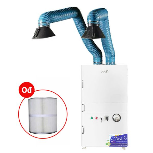 Máy lọc khói hàn di động cao cấp Dr.Air KHS-4800 Plus 2 chụp hút