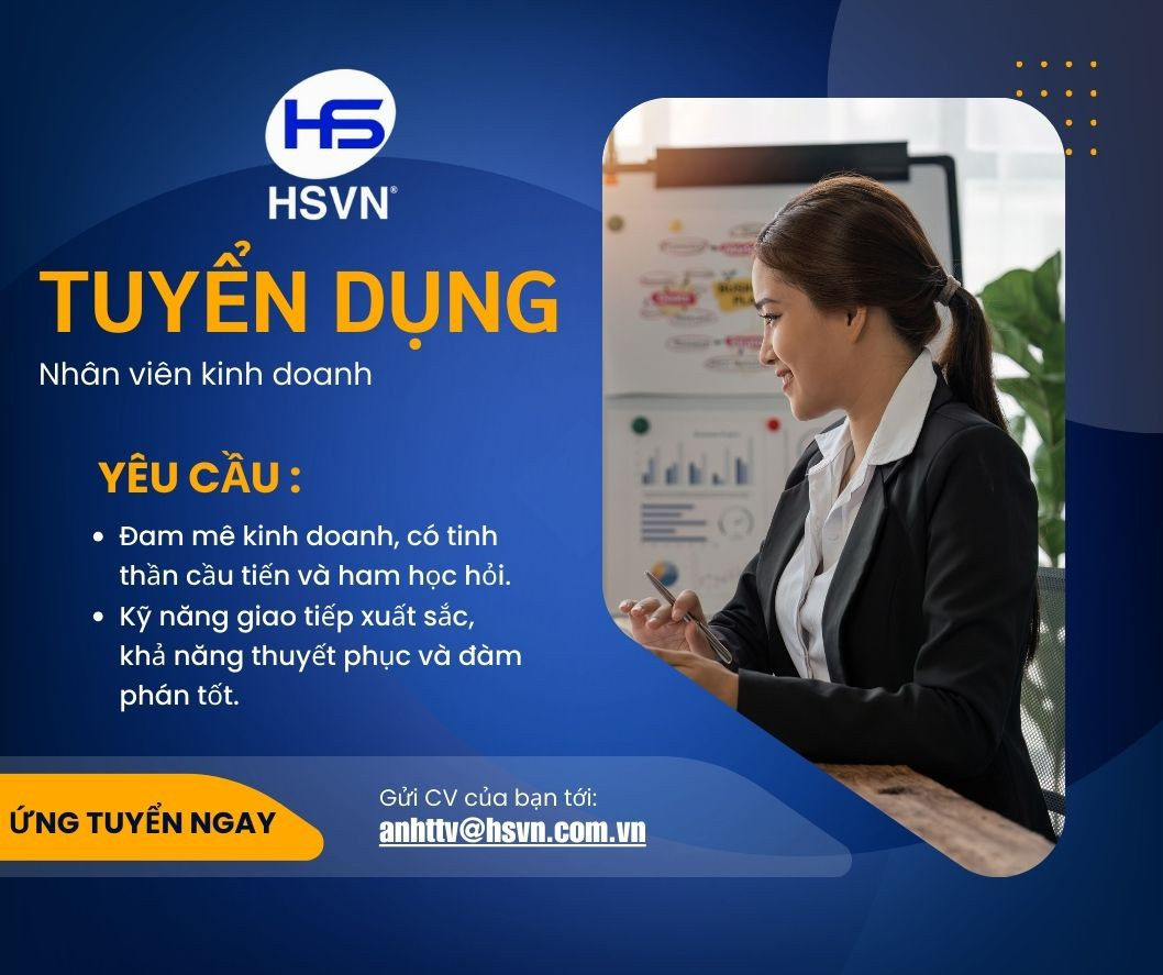 Thông báo tuyển dụng vị trí Nhân viên Kinh doanh tại Hồ Chí Minh