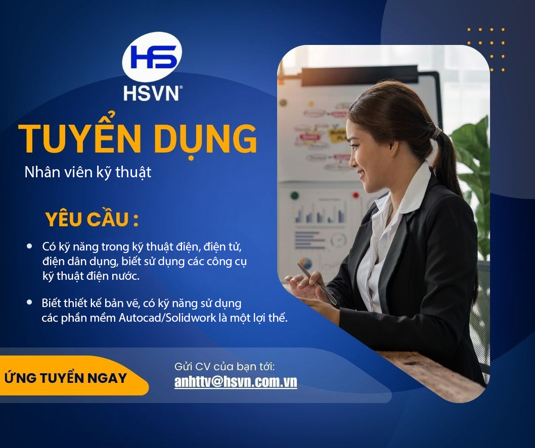 Thông báo tuyển dụng vị trí Thiết kế kỹ thuật