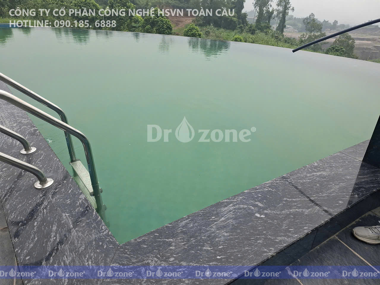 Tình trạng nước hồ bơi trước khi xử lý