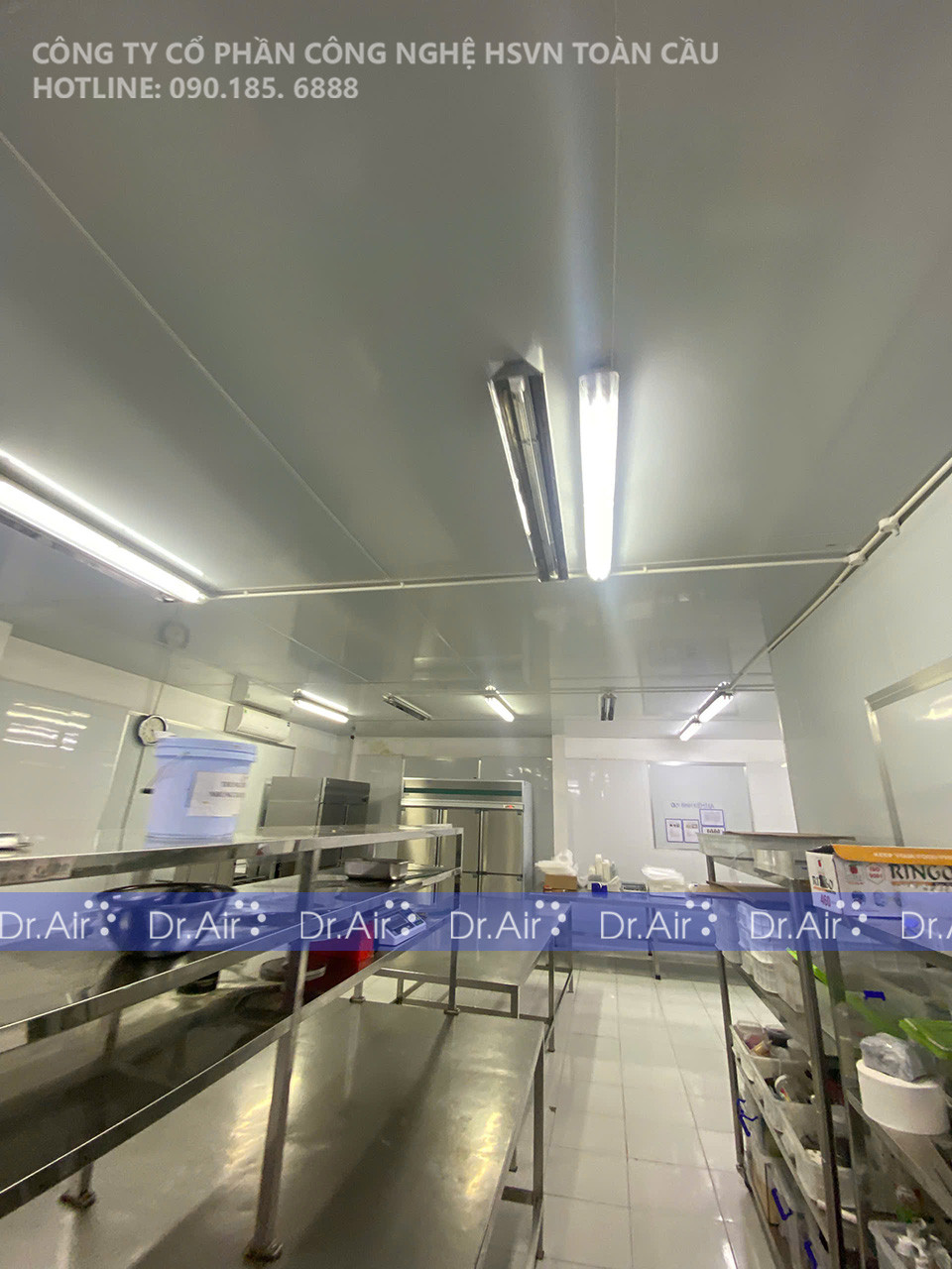 Nhà máy sản xuất bánh kẹo Hữu Nghị lắp đặt đèn Dr.Air UVM40W trong khử trùng không khí toàn bộ nhà xưởng