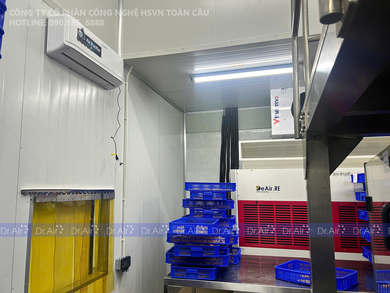 Lắp đặt Máy khử khuẩn không khí Dr.Air Symphony A6 tại xưởng của anh Trương