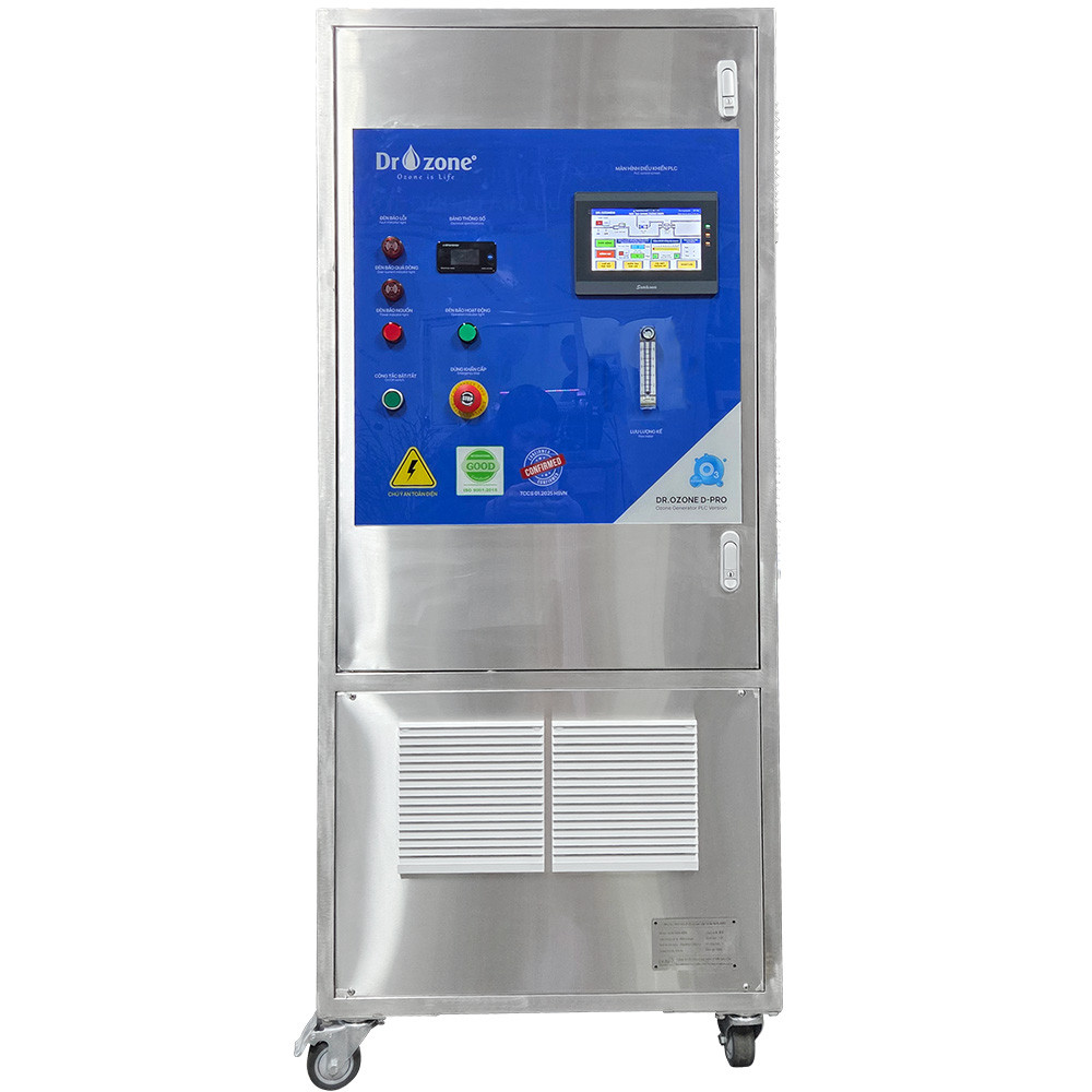 Máy Ozone công nghiệp cao cấp Dr.Ozone D-30 Pro bảng điều khiển PLC