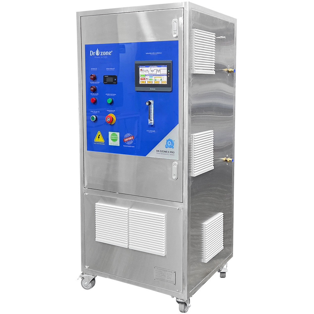 Máy Ozone công nghiệp cao cấp Dr.Ozone D-50 Pro bảng điều khiển PLC