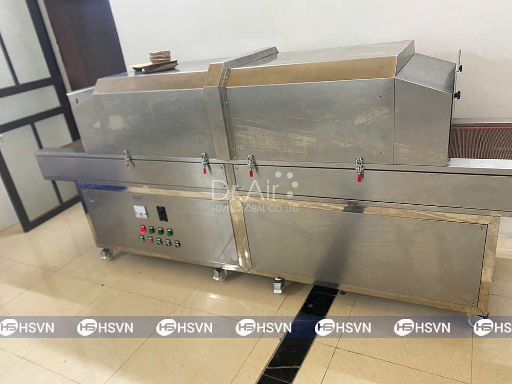 Dr.Air bàn giao hệ máy khử trùng băng chuyền UV-3M cho xưởng sản xuất đồ dùng mo cau tại Hy Cương, Phú Thọ