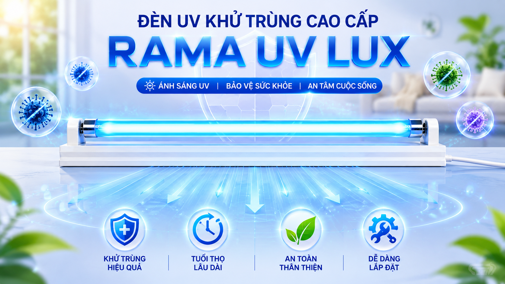 Đèn UV khử trùng không khí Rama UV LUX