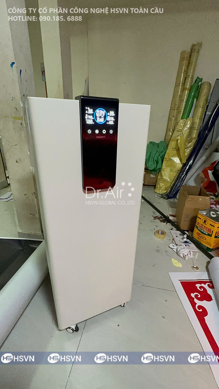 Kỹ thuật Dr.Air bàn giao máy lọc không khí công nghiệp Dr.Air DF-150ESP tại xưởng in của anh Kiệt (Đường D11, Tây Thạnh, Tân Phú, TP. Hồ Chí Minh)