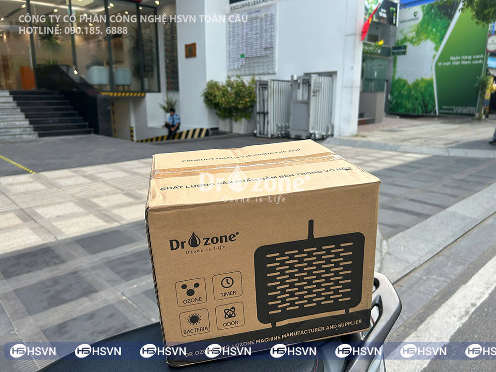 Dự án cung cấp máy Ozone khử mùi phòng ăn tòa nhà 3 Bees Tower của anh Phát tại TP.HCM 1 Dr.Ozone bàn giao máy Bactreria CE-02 khử mùi phòng ăn toàn nhà cho anh Phát tại 281 Nguyễn Văn Trỗi, Phường Phú Nhuận