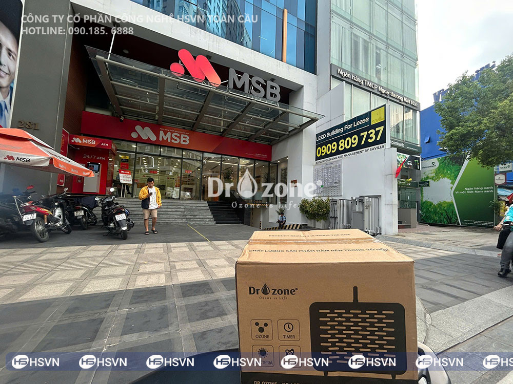 Dự án cung cấp máy Ozone khử mùi phòng ăn tòa nhà 3 Bees Tower của anh Phát tại TP.HCM 3 may ozone khu mui phong an dr ozone bacteria ce 02 2