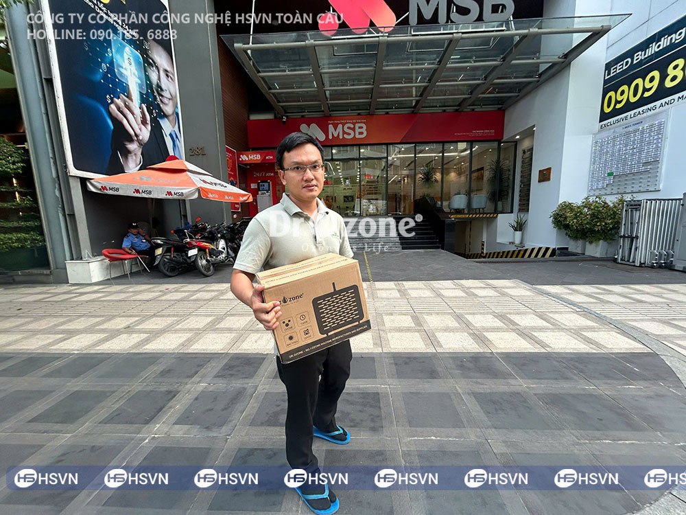 Dự án cung cấp máy Ozone khử mùi phòng ăn tòa nhà 3 Bees Tower của anh Phát tại TP.HCM 4 may ozone khu mui phong an dr ozone bacteria ce 02 5