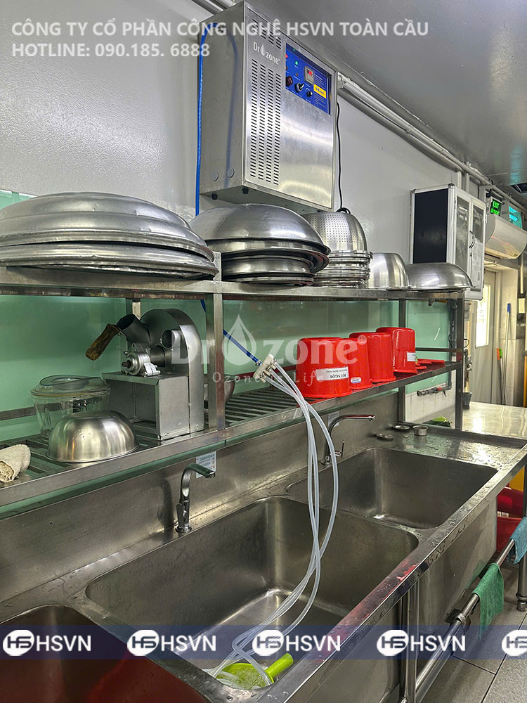 Máy ozone công nghiệp Dr.Ozone D-10S khử khuẩn thực phẩm cho bếp ăn công nghiệp tại Khu công nghiệp Việt Nam - Singapore (VSIP 1) 