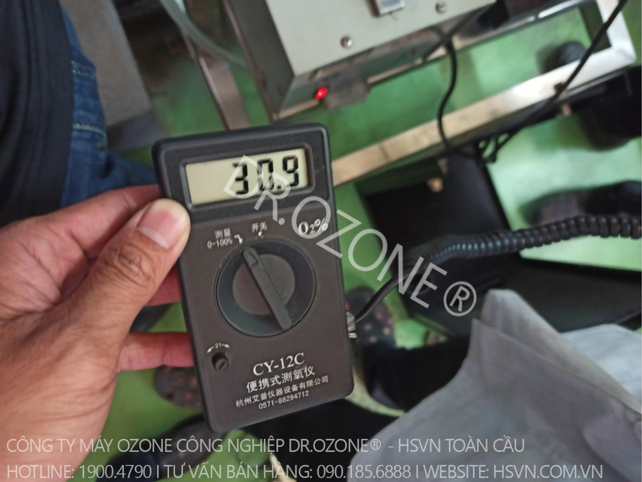 Đo nồng độ oxy và sản lượng ozone máy 15g tại thành phố Hồ Chí Minh