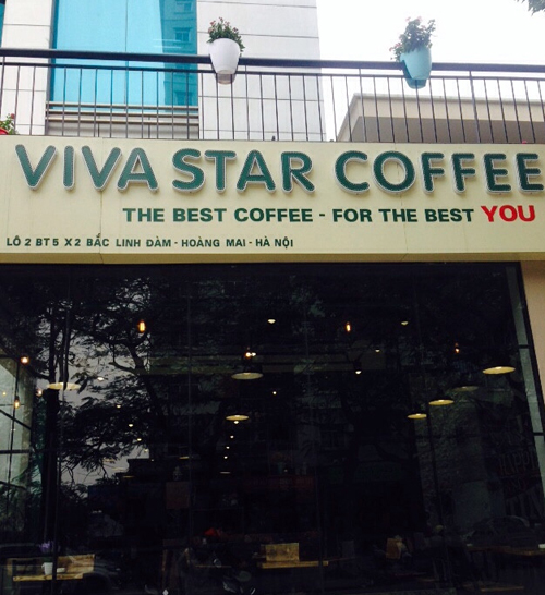 Bên ngoài quán Viva Star Coffee