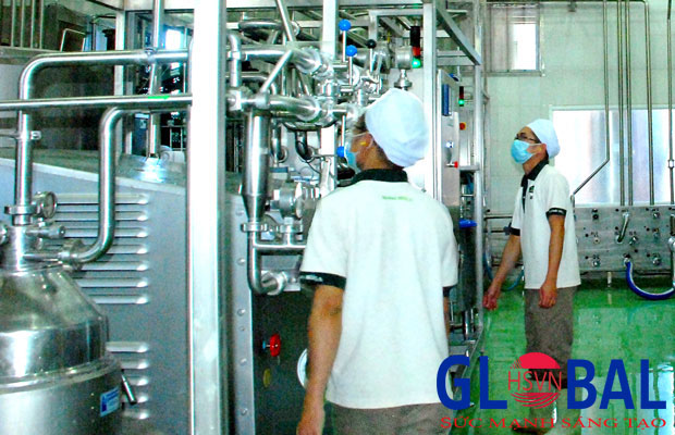 Dây chuyền sản xuất sữa thanh trùng tại nhà máy sữa Dalatmilk