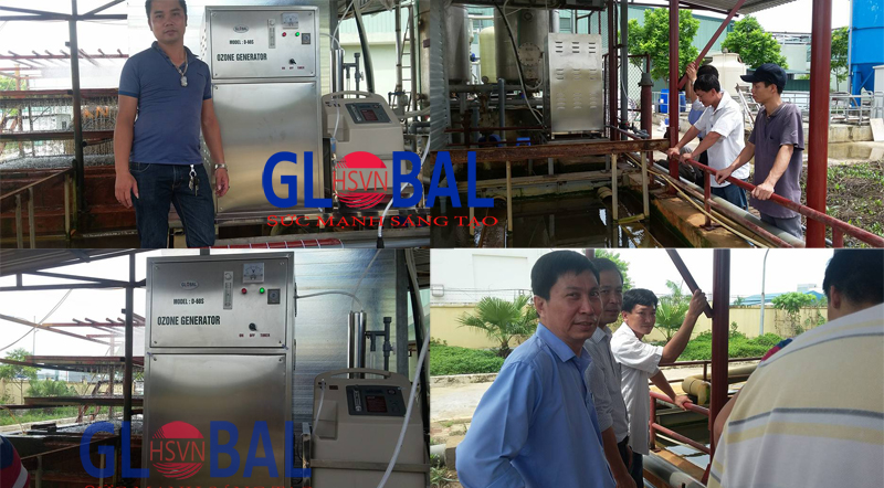 Lắp máy ozone D-60s xử lý nước sản xuất của nhà máy dệt Hà Đông HANOSIMEX