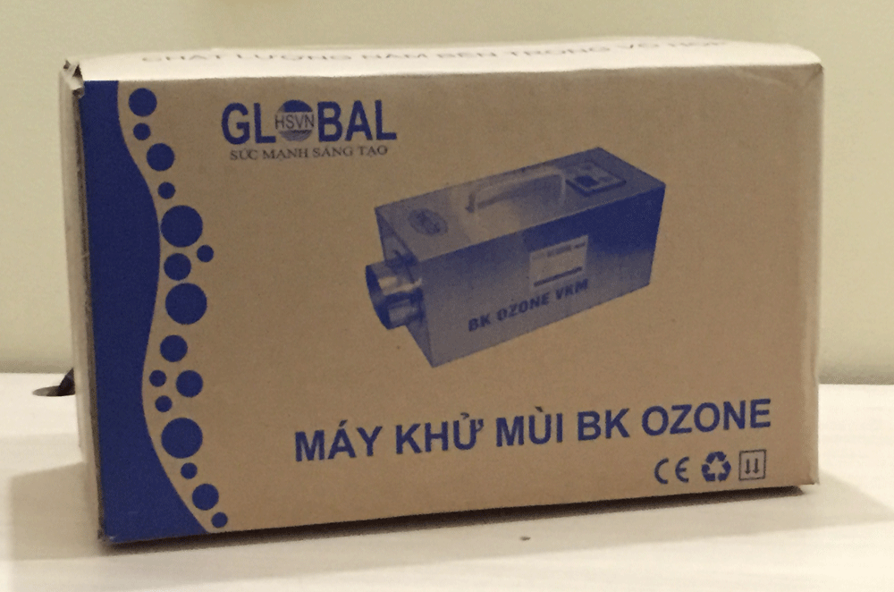 Hình ảnh bao bì mới nhất của máy khử mùi BK Ozone