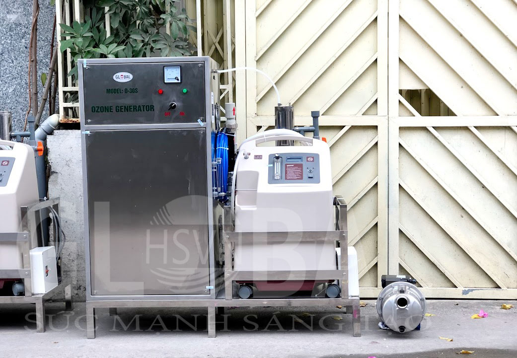Bộ sản phẩm máy ozone công nghiệp xử lý nước sinh hoạt