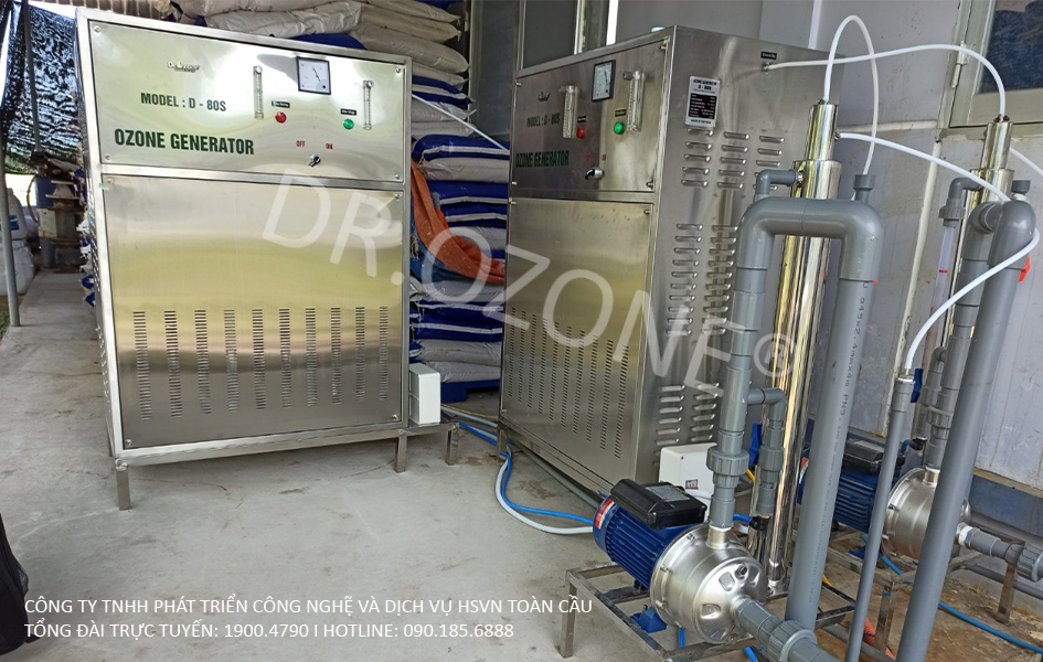 Trạm cấp nước Mỹ An lắp đặt thêm 01 máy ozone Dr.Ozone D80S xử lý nước cấp