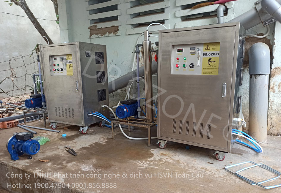Trạm xử lý nước Thanh Bình - Xử lý nước cấp hiệu quả cao với máy ozone  DrOzone 40g/h